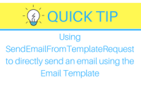 Using SendEmailFromTemplateRequest to directly send an email using Email Template