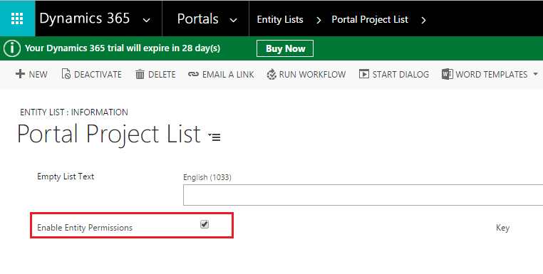 Configure Delete Record on Entity List