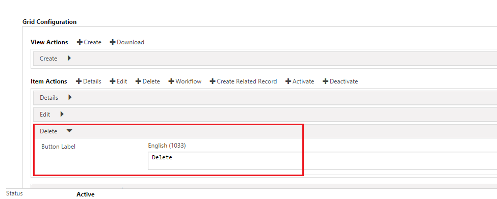 Configure Delete Record on Entity List