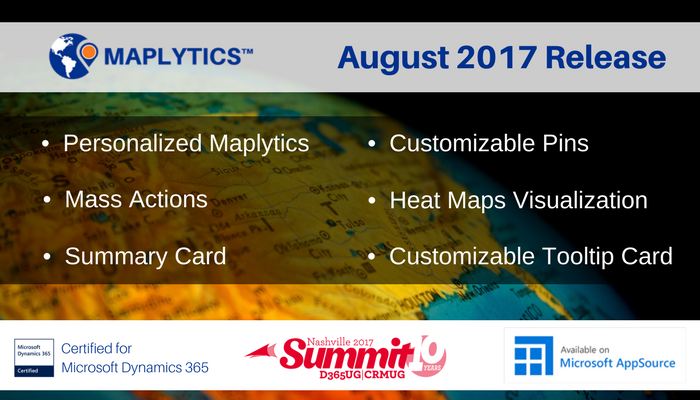 Maplytics August 2017 Release