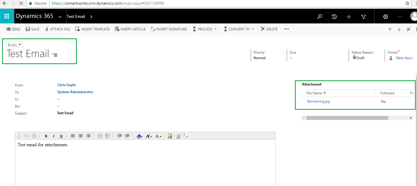 'The attachment cannot be saved. Either specify activityId or ObjectTypeCode & ObjectId' error while processing Email Attachment using SSIS