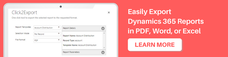 Easily Export and Email Dynamics 365 Reports in PDF, Word, or Excel