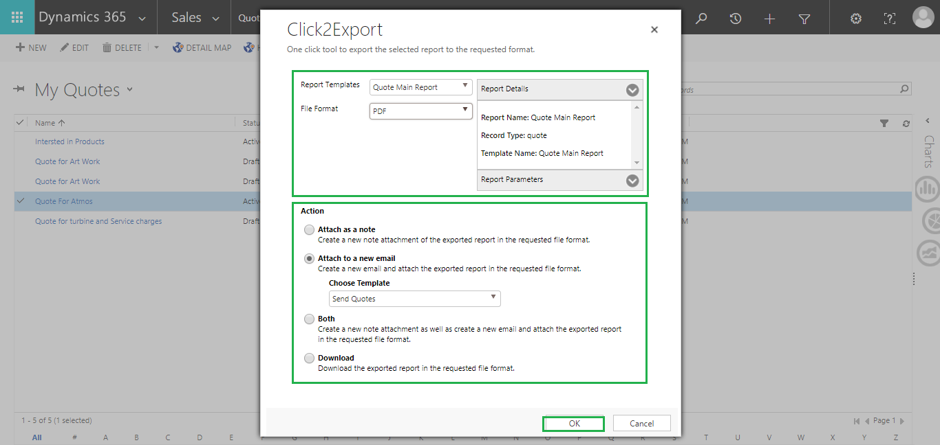 Attach to Email Dynamics CRM Report Excel