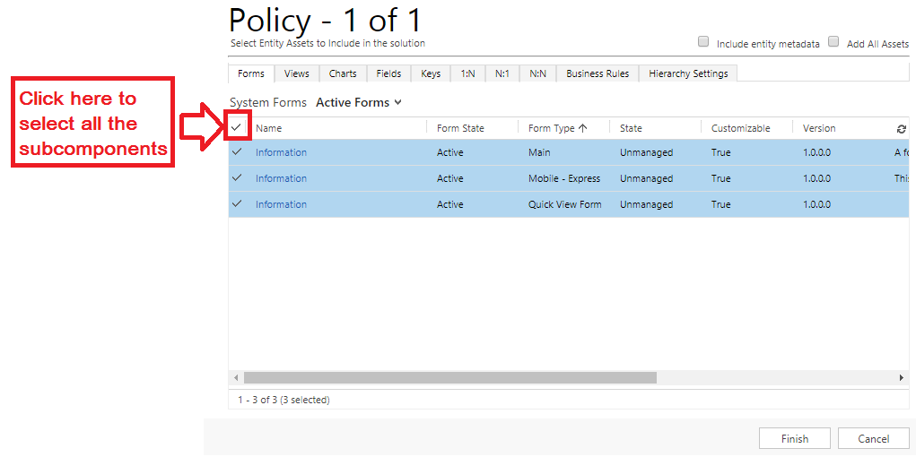 Unable to see the ‘Add Subcomponents’ and ‘Remove Component’ buttons in your Solution?