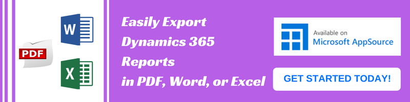 Easily Export Dynamics 365 Reports in PDF, Word, or Excel