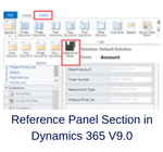 Reference Panel Section in Dynamics 365 V9.0