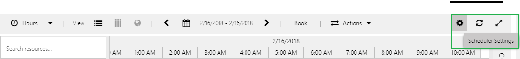 Scheduler Settings in Schedule Board