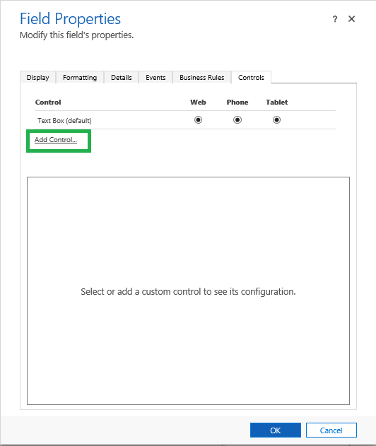 Controls in Dynamics 365 v9.0 for Mobile App