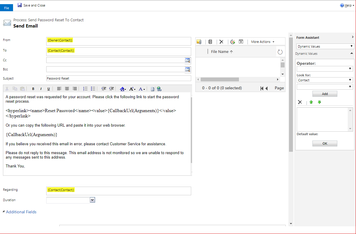 Working with Microsoft Dynamics 365 Portal Password Reset