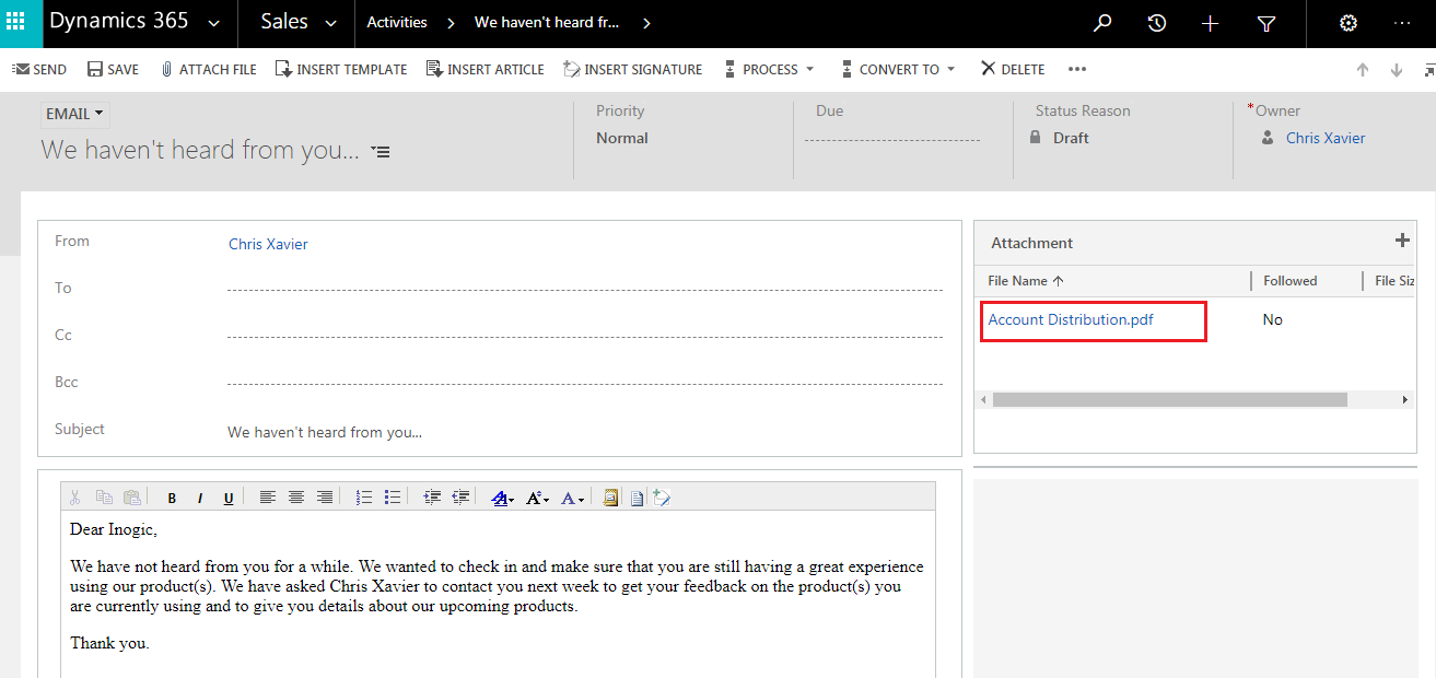 Attach to Email Dynamics CRM Report