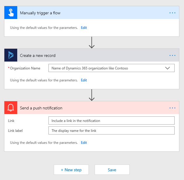 Create records in Dynamics CRM using Microsoft Flow