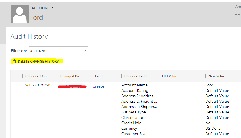 Deleting audit log in Dynamics 365