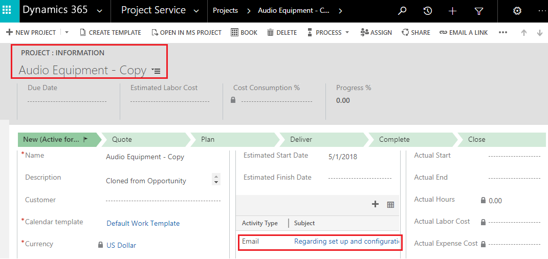 Clone Dynamics CRM data