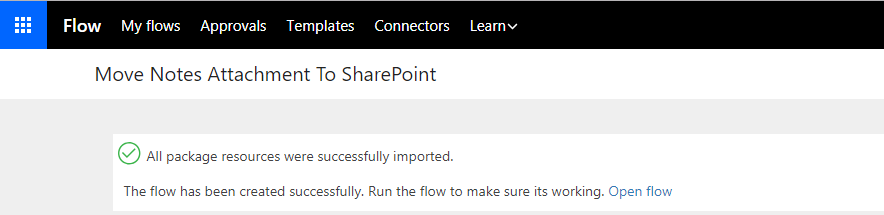 Import Microsoft Flow in Dynamics 365