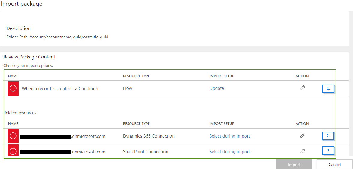 Import Microsoft Flow in Dynamics 365