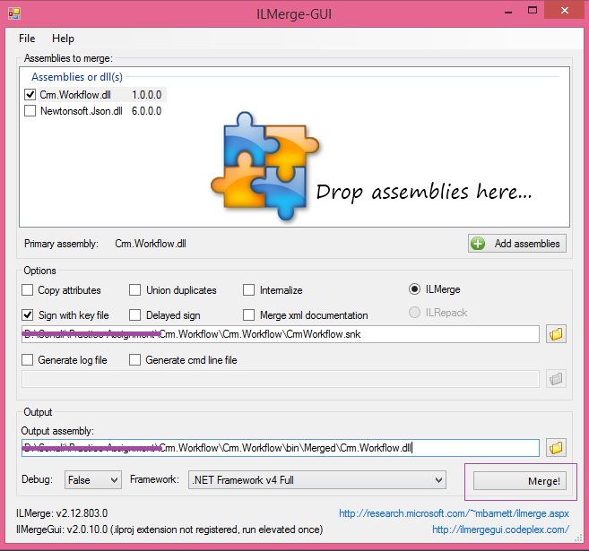 Merge Multiple Assemblies into One in Dynamics 365