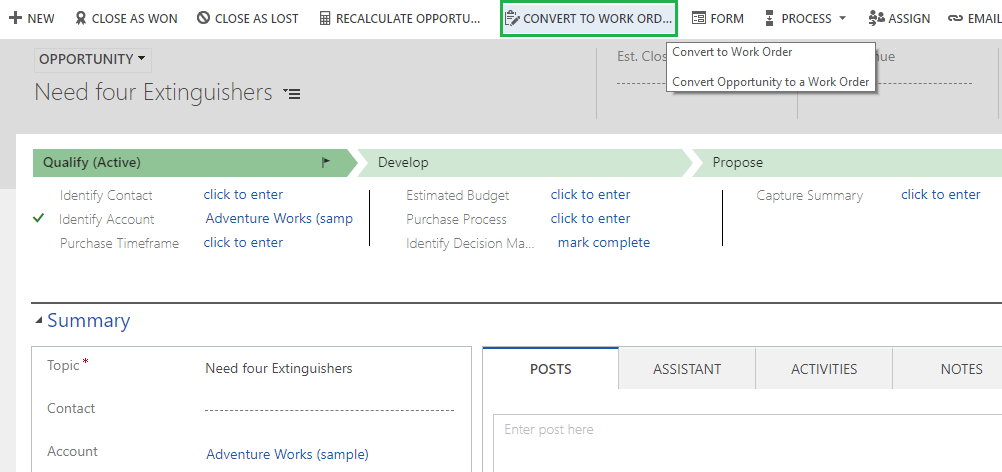 Booking Alert activity on Schedule Board in Dynamics 365