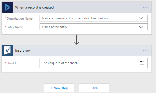 Update Smart Sheet at the time of Entity records creation in Dynamics 365 using Microsoft Flow