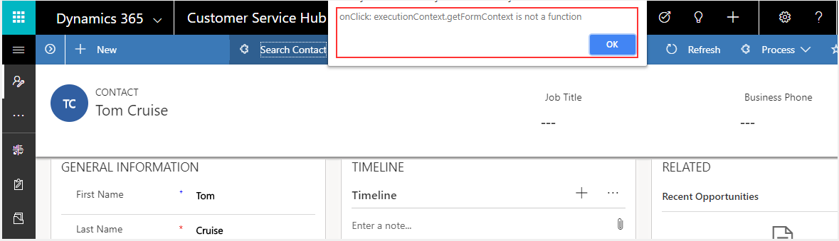 Java Script Execution Context provides Form Values on Web as well as UCI in Dynamics 365
