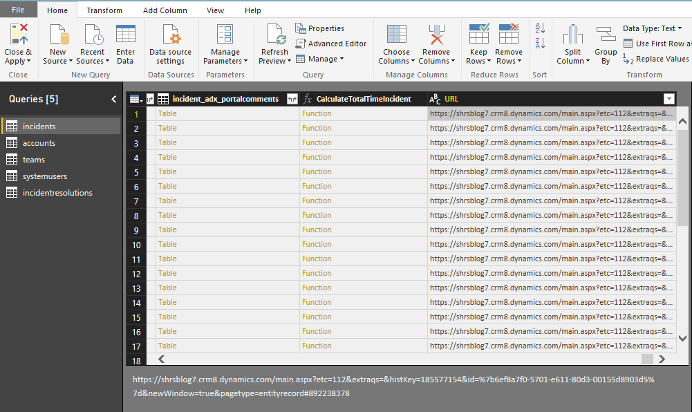 Quickly Open Entity record from Power BI report in Dynamics 365 CRM