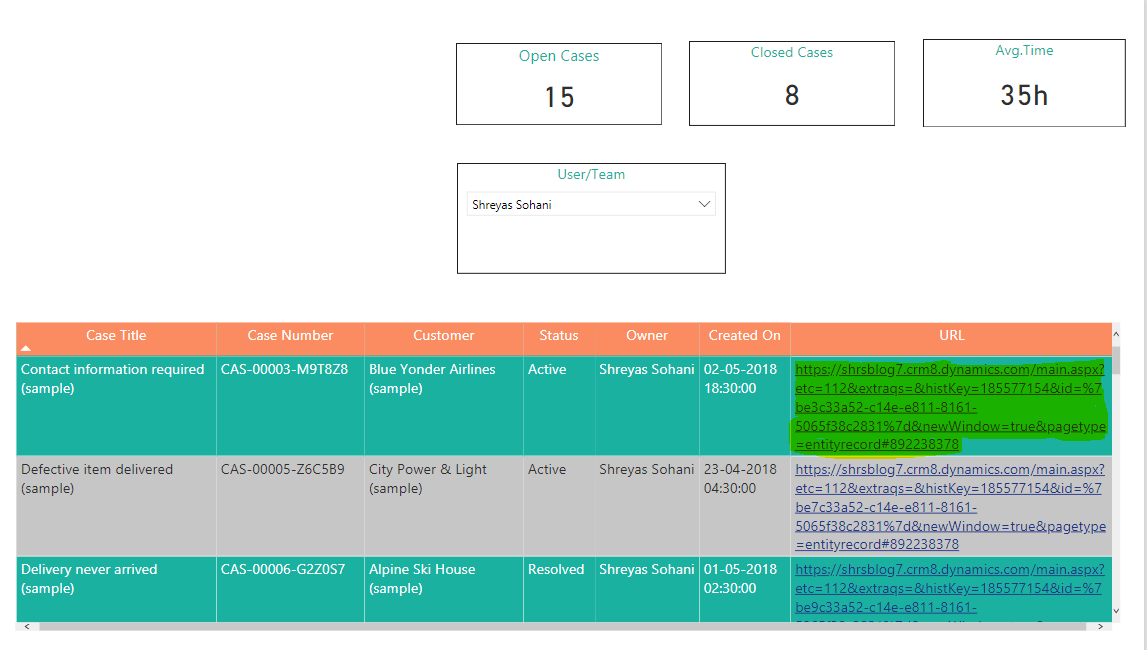 Quickly Open Entity record from Power BI report in Dynamics 365 CRM