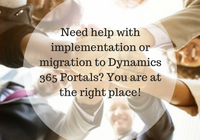 implementation or migration to Dynamics 365 Portals