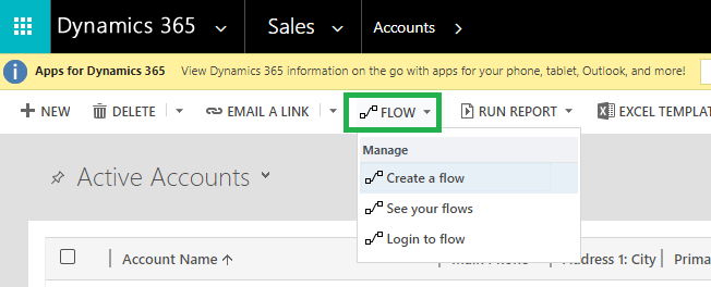 Show Or Hide Microsoft FLOW button in Dynamics 365