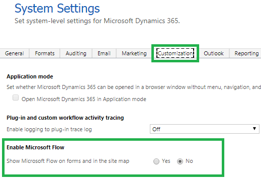 Show Or Hide Microsoft FLOW button in Dynamics 365