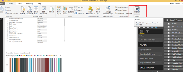 Make Power BI report using data from Azure SQL server and view in Dynamic 365