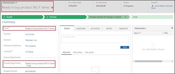 Set Reference and Auto Update the cloned Dynamics CRM record using Click2Clone workflow Feature