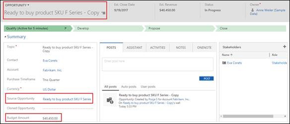 Set Reference and Auto Update the cloned Dynamics CRM record using Click2Clone workflow Feature