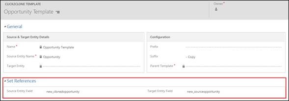 Set Reference and Auto Update the cloned Dynamics CRM record using Click2Clone workflow Feature
