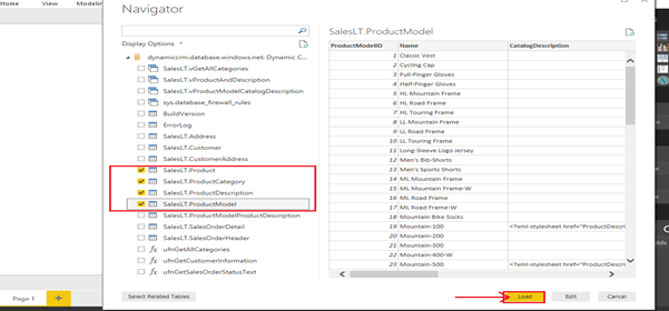 Make Power BI report using data from Azure SQL server and view in Dynamic 365