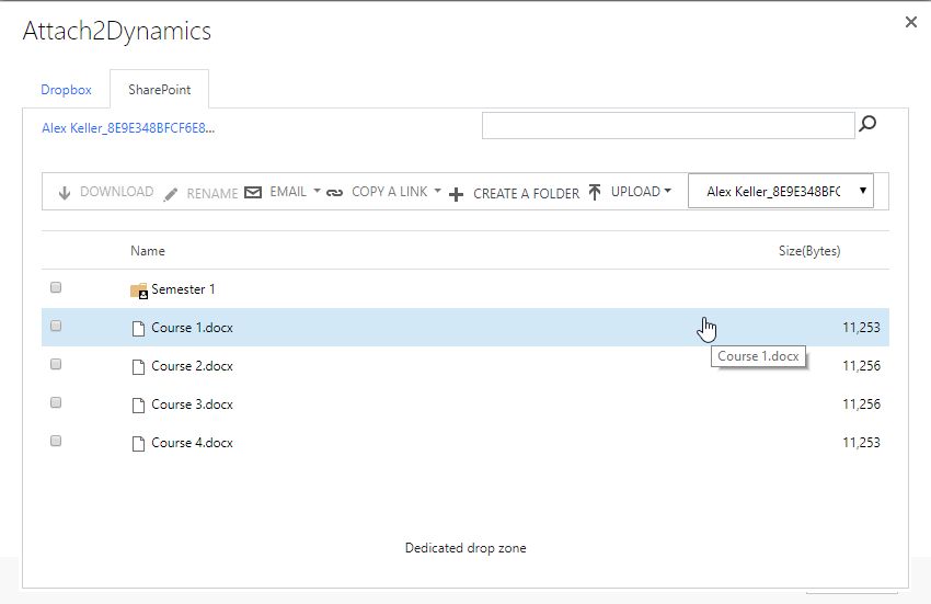 Drag Drop and Manage Documents in Share Point or DropBox