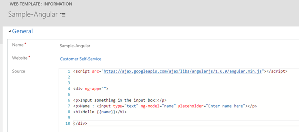 Working with Angular JS framework in Dynamics CRM Portal
