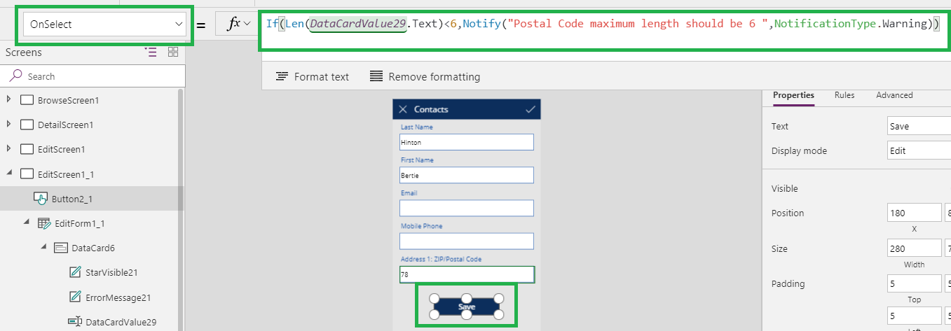 Notify functions in Canvas Power App