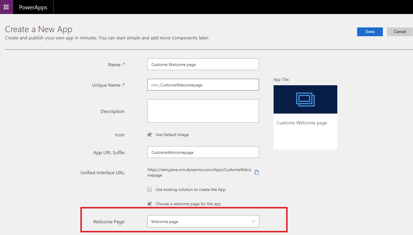 Customizing Welcome Page for Dynamics 365 v9.0 in UCI