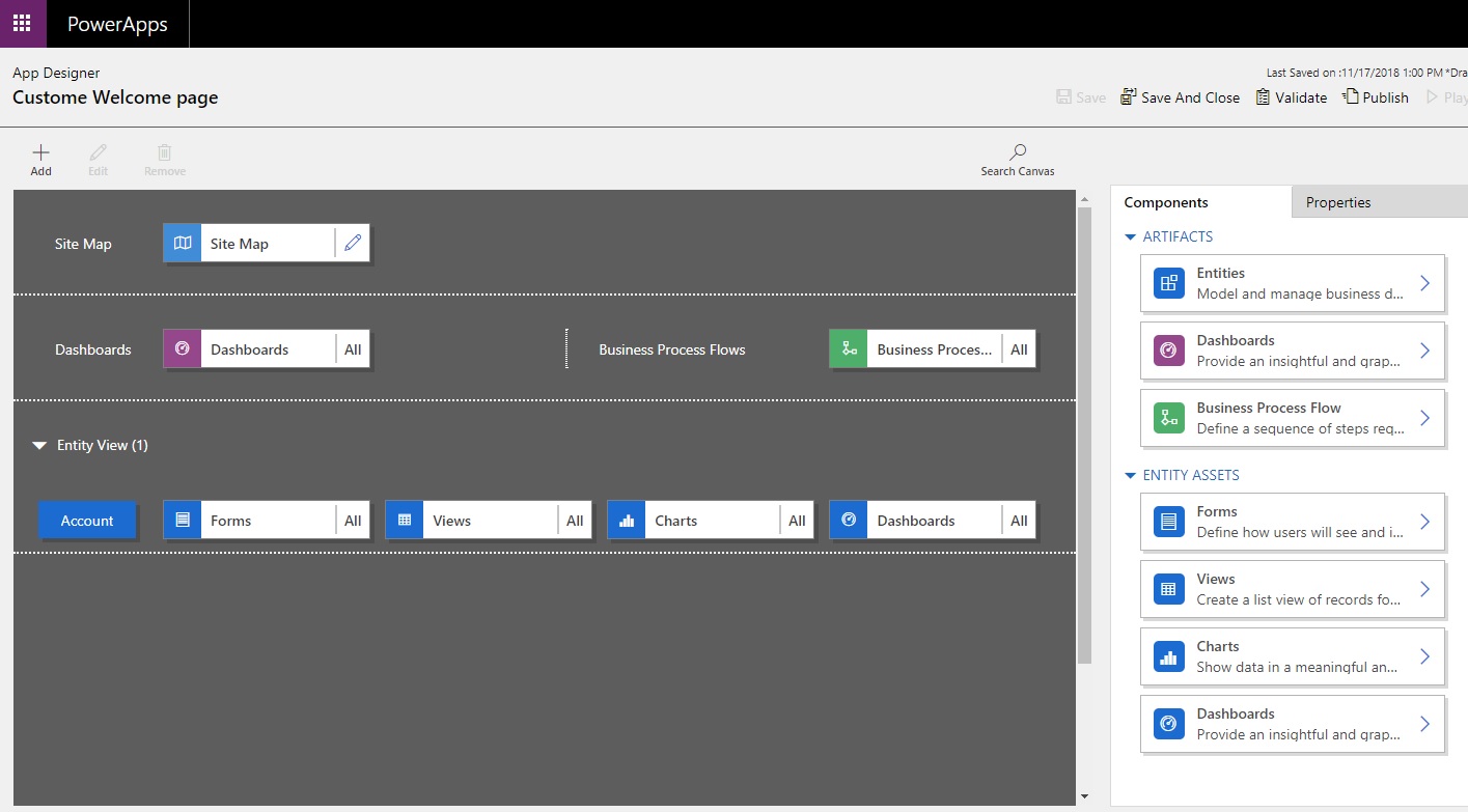 Customizing Welcome Page for Dynamics 365 v9.0 in UCI