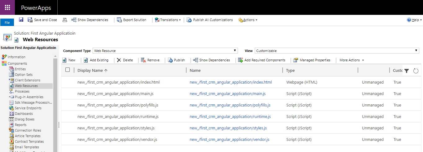 Angular in Dynamics 365