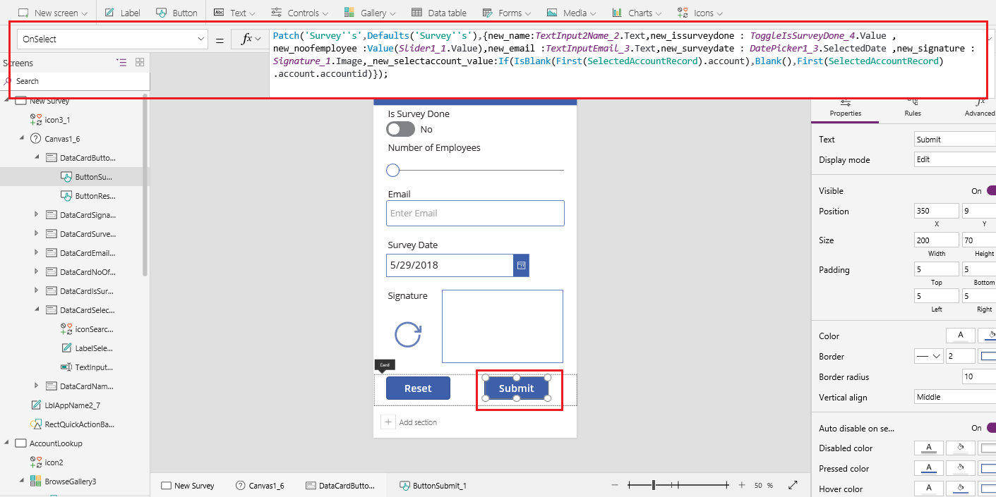 Create records in Dynamics 365 with Canvas PowerApp