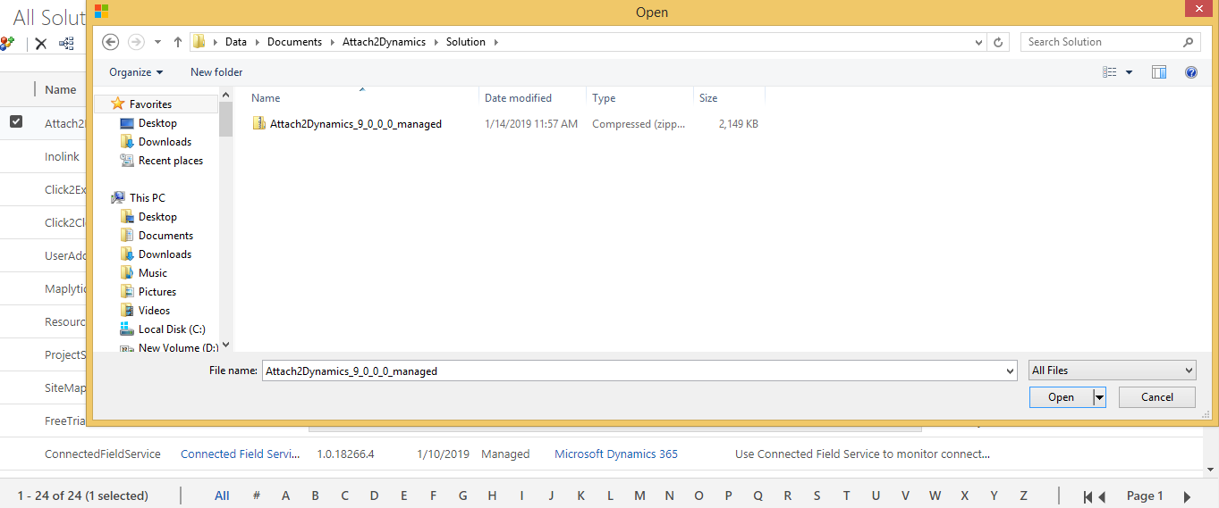 Upgrading Attach2Dynamics Solution