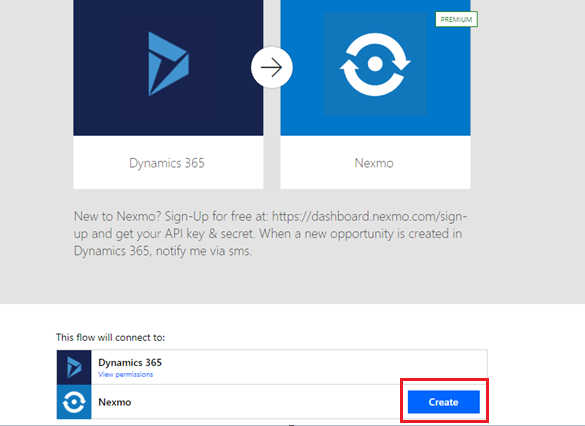 Send SMS to user when a new record is created in Dynamics 365 CRM using Nexmo