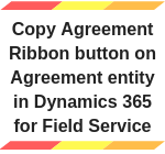 Copy Agreement ribbon button on Agreement entity in Dynamics 365 for Field Service