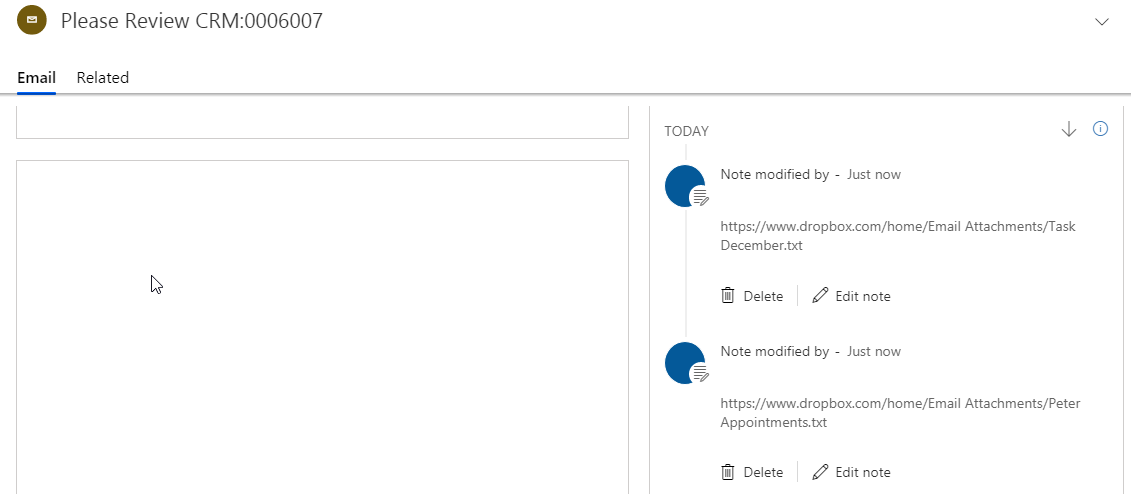 Dynamics 365 Attachments 