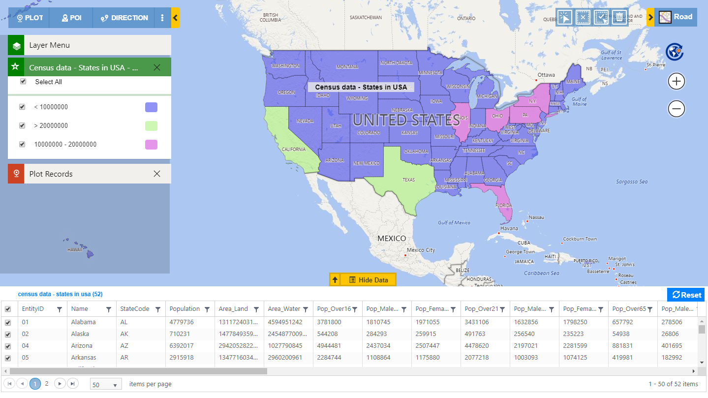 Geo mapping visualisation