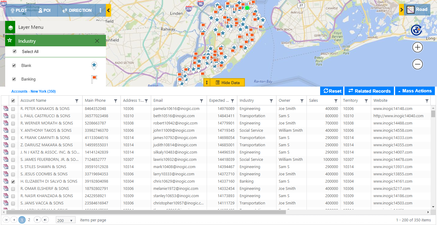 Geo mapping visualisation