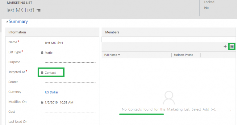 Quick tip for multiple sub grids appearing on the Marketing List form in Dynamics 365 v9.1