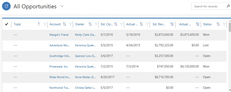 UCI Dynamics 365 CRM