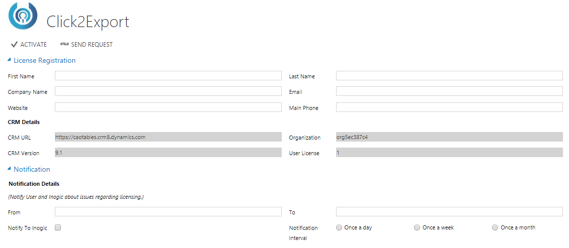 CIick2Export License Registration