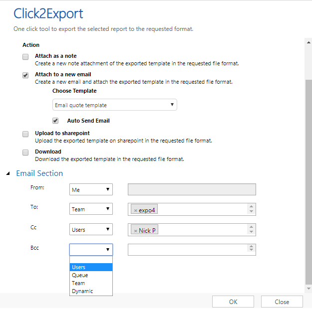 Export Report Templates